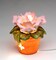 Ceramic Pink Rose in Pot Nightlight, Home Decor, Gift for Her, Gift for Mom, Romantic Decor